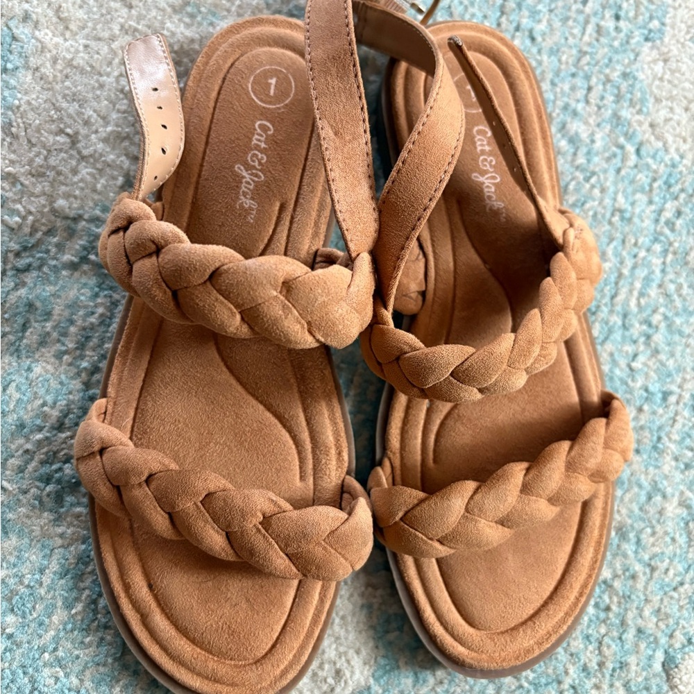 Cat & Jack Tan Braided Sandals